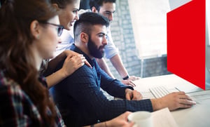 En coworkingruimte in het kantoor